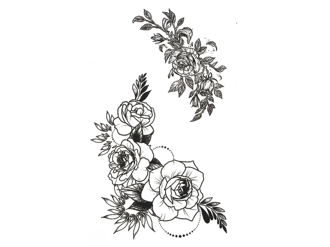 Floral Rose Tattoo