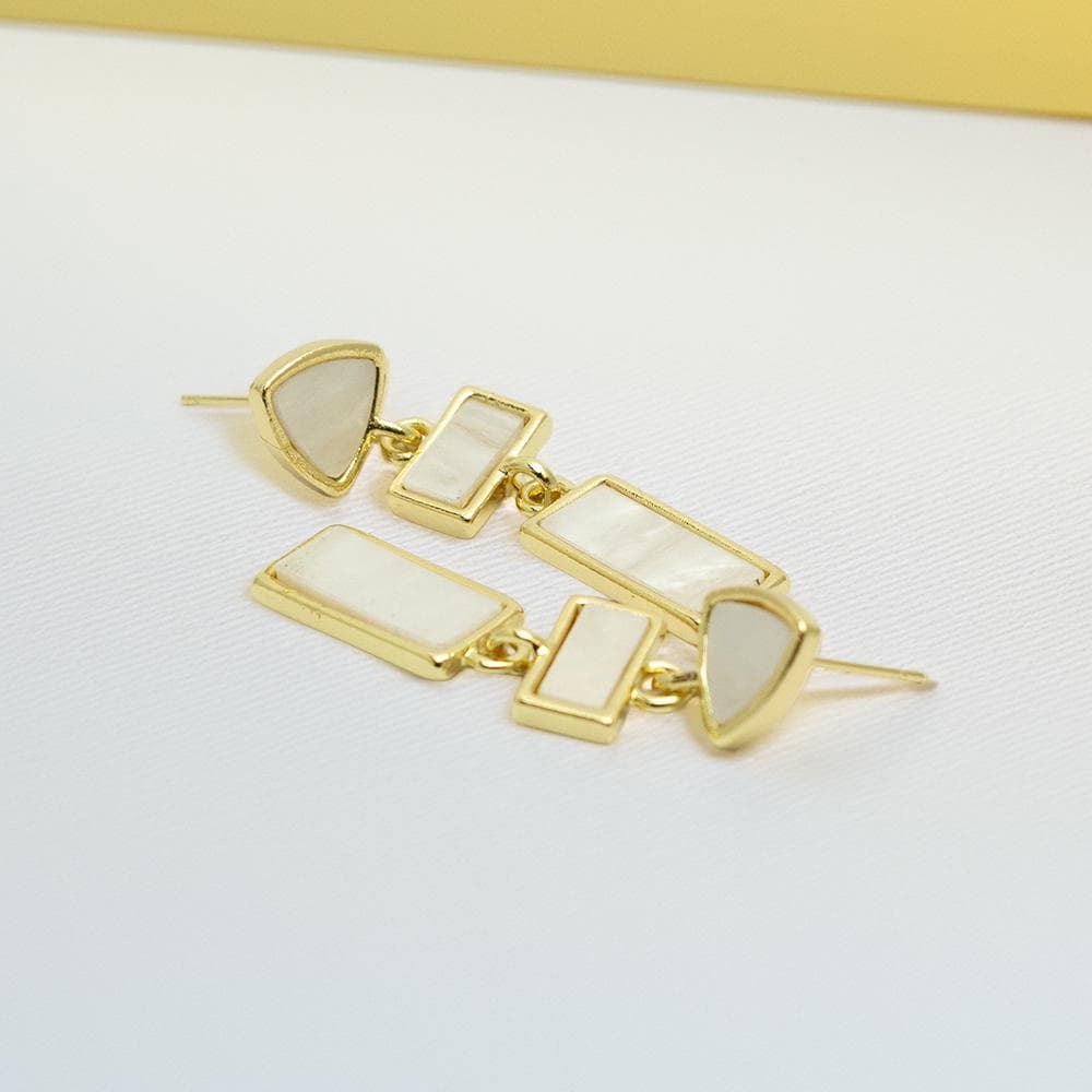 Gold & Pearl Drop Earrings