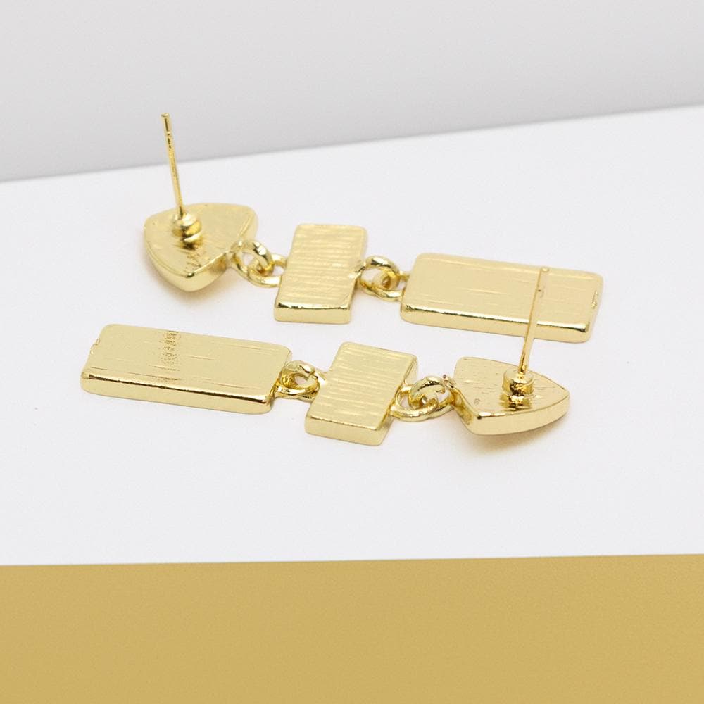 Gold & Pearl Drop Earrings