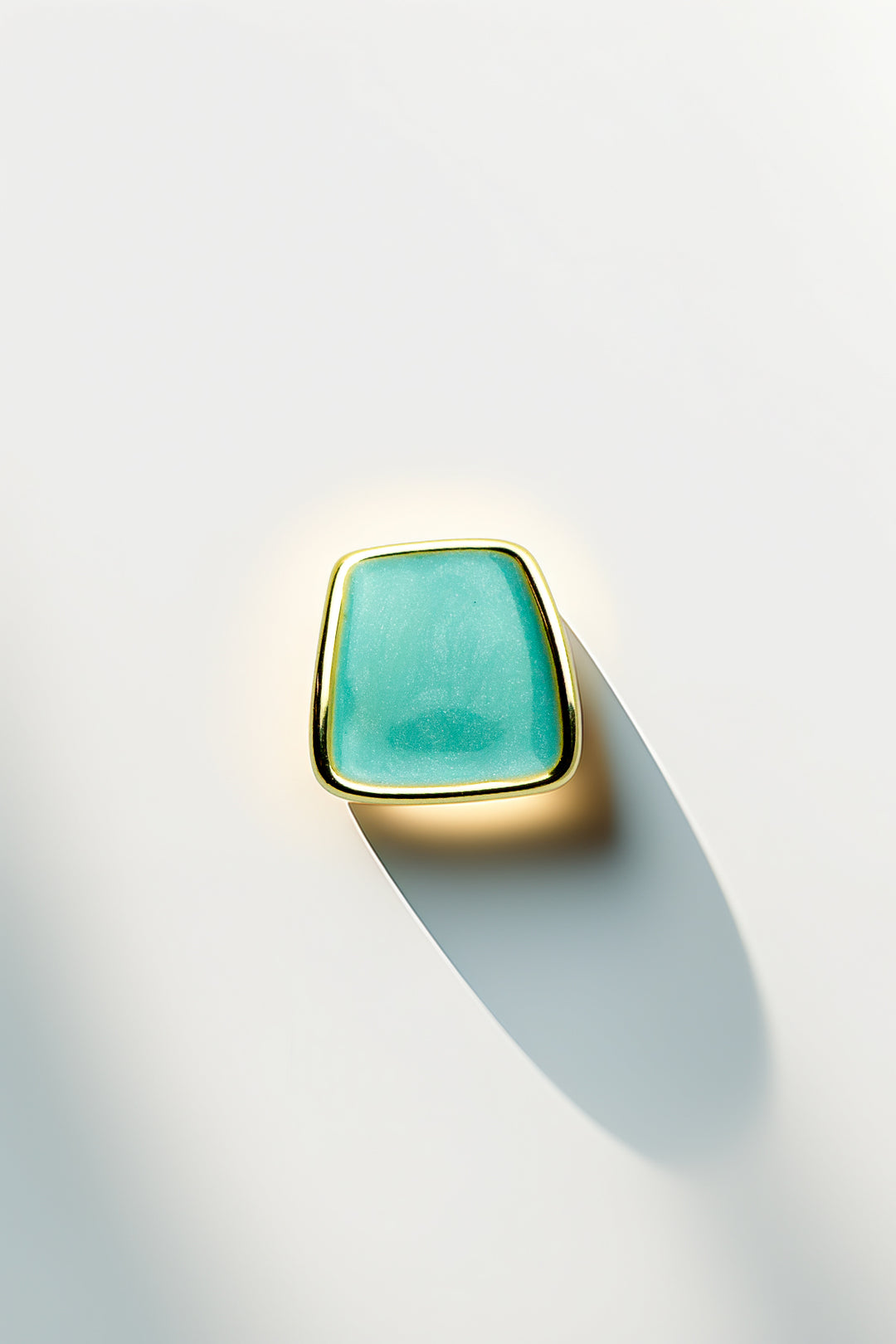 Gold-Toned Aqua Stud Earrings
