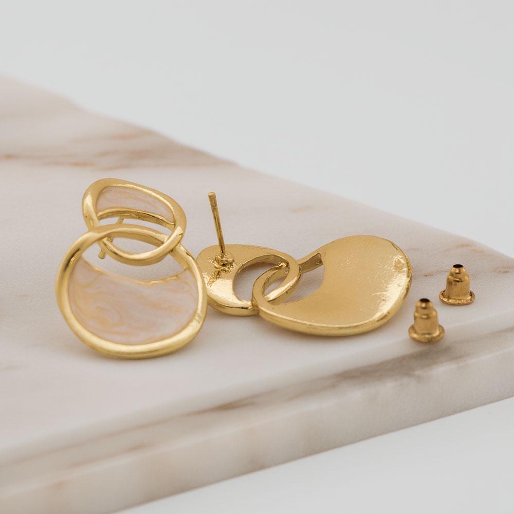 Abstract Hoop Earrings