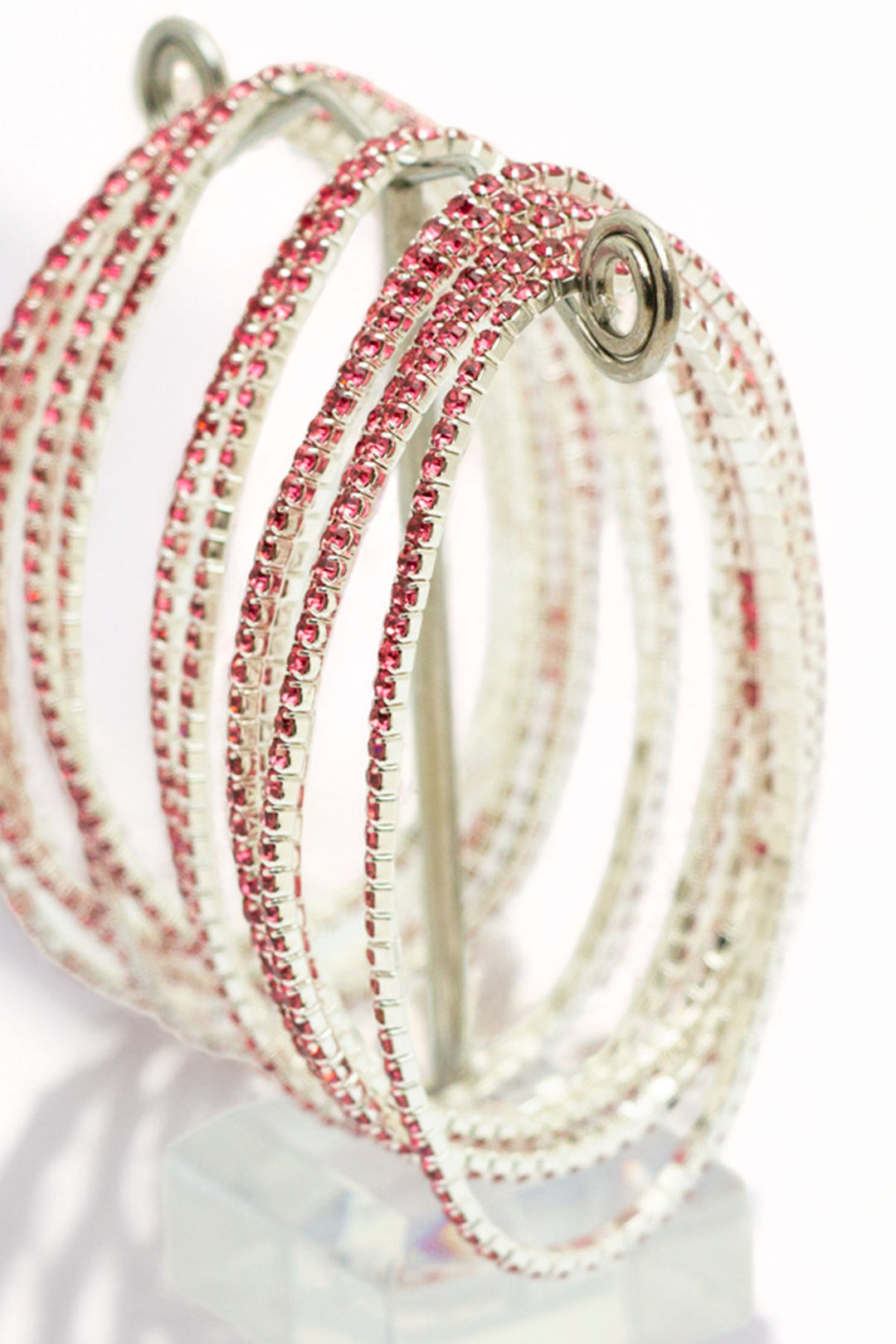Close-up of rhinestone bracelets highlighting craftsmanship