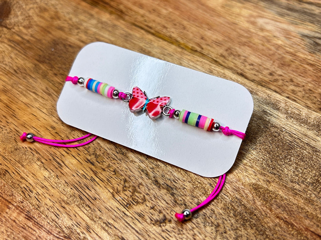 Butterfly bracelet on wooden surface