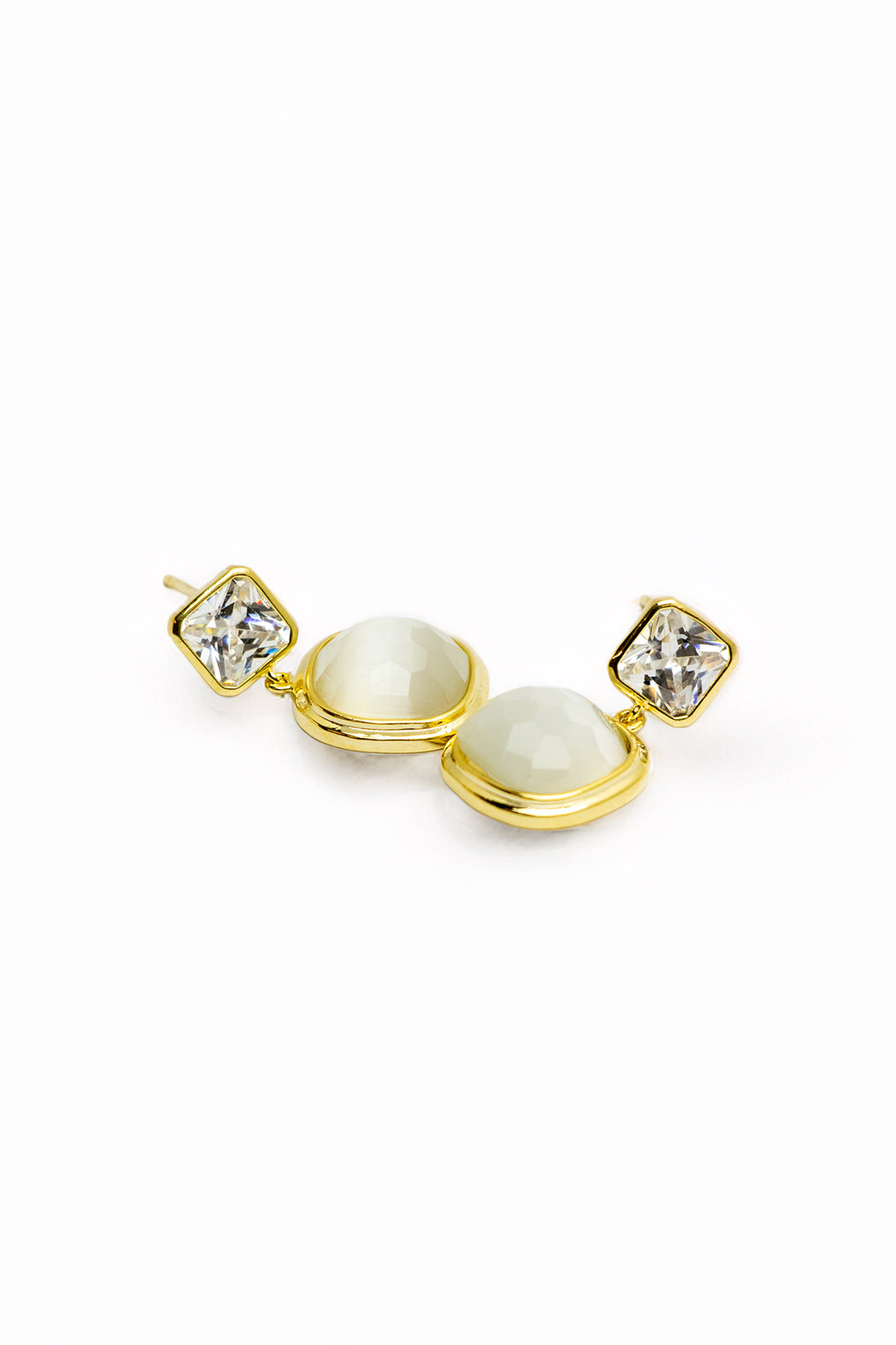 Single dangle earring close-up