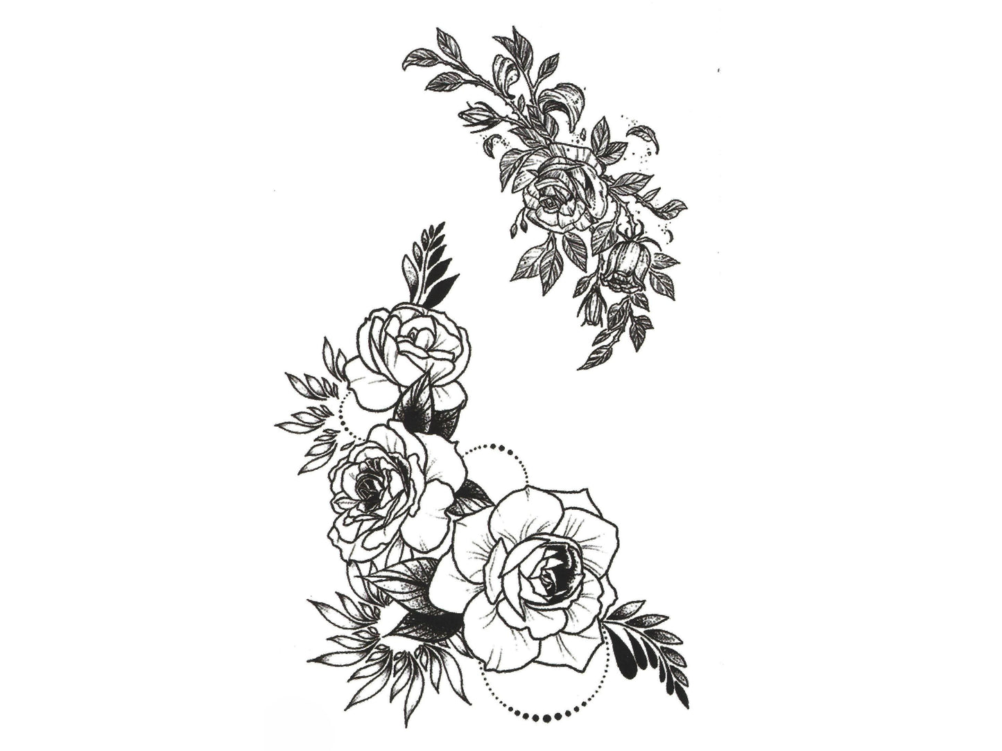 Floral Rose Tattoo