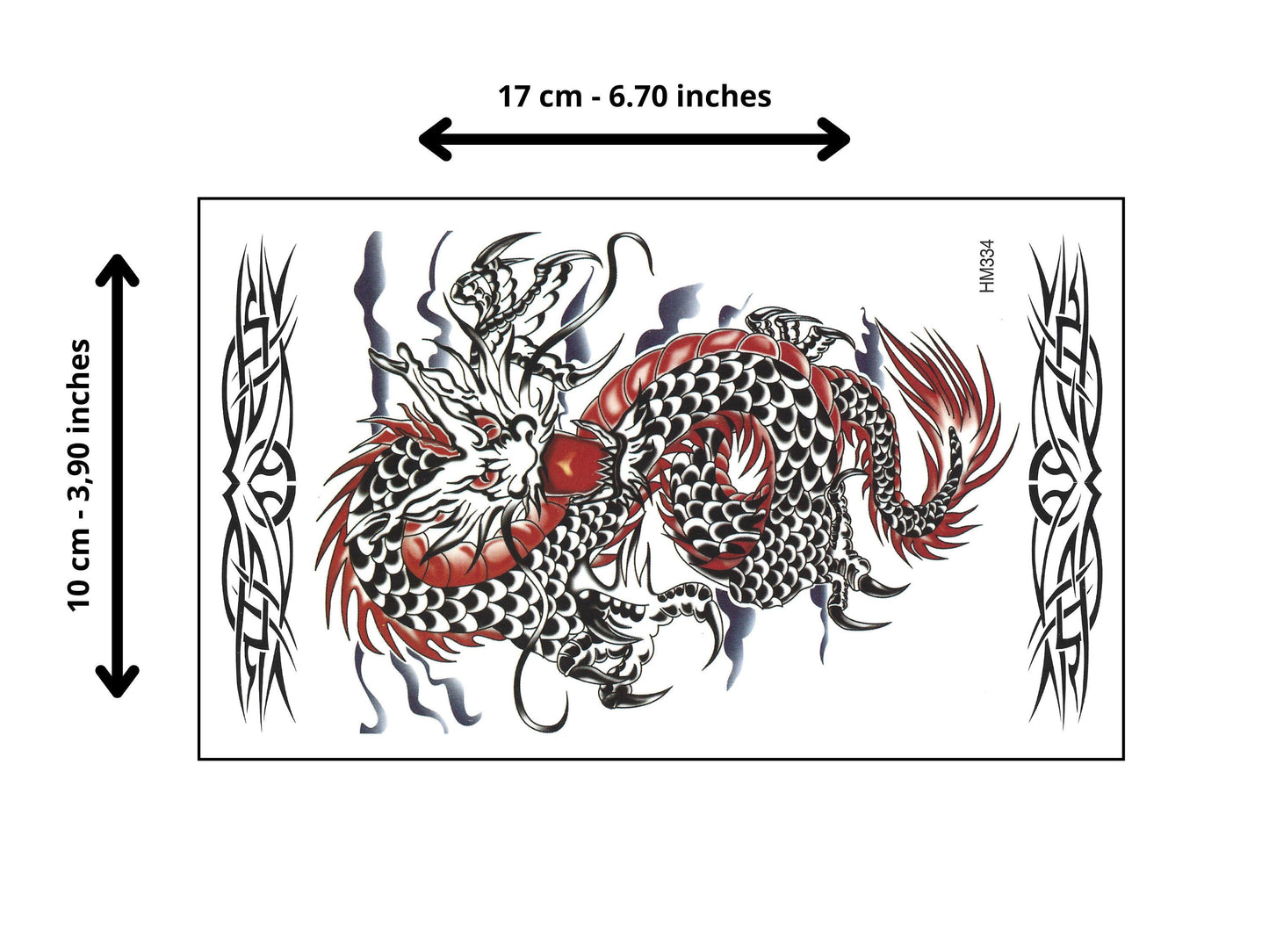 Dragon Tattoo - Red & Black