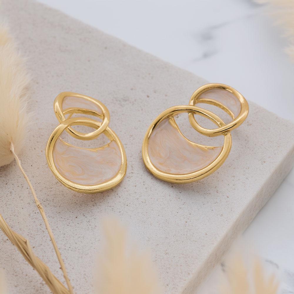 Abstract Hoop Earrings