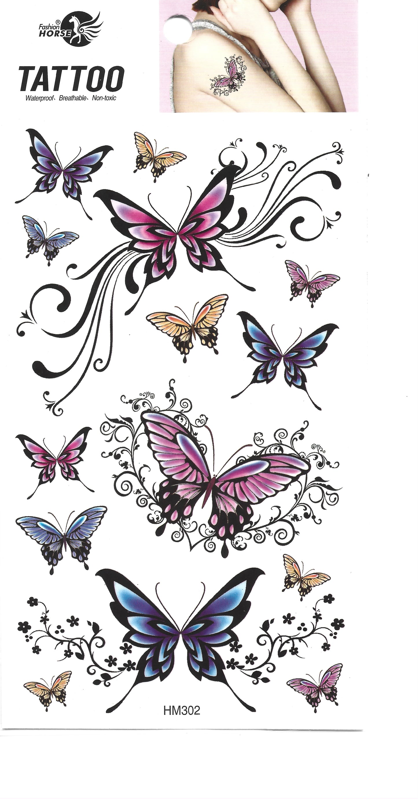 Boho Butterfly Tattoos