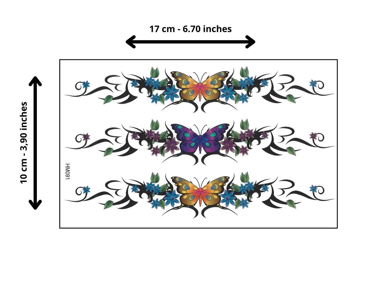 Butterfly & Floral Tattoo