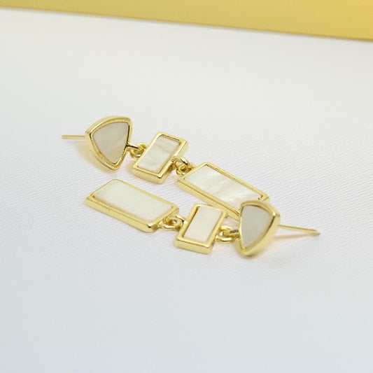 Gold & Pearl Drop Earrings