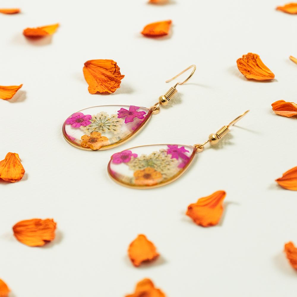 Teardrop Floral Earrings