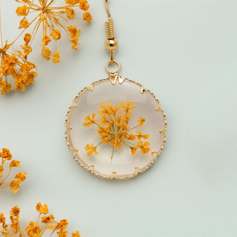 Pressed Flower Earrings
