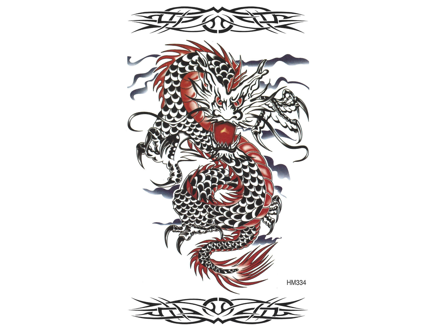 Dragon Tattoo - Red & Black