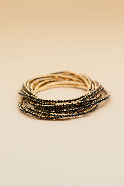 12 Rhinestone Bracelet Set
