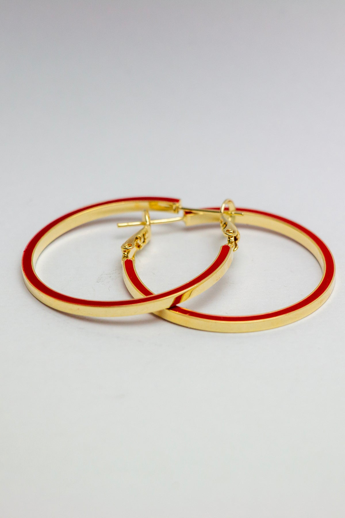 Close-up angle of the earrings showing clasp detail
